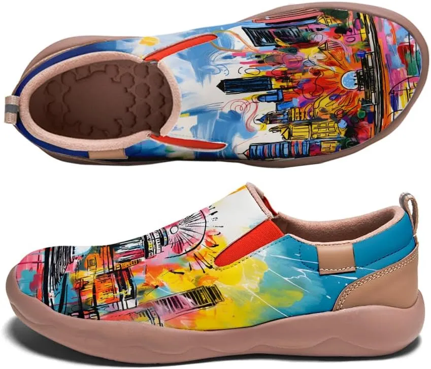 Men's Walking Travel Shoes Art Painted Slip On Loafers Lightweight Comfort Casual Sneakers