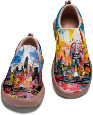 Men's Walking Travel Shoes Art Painted Slip On Loafers Lightweight Comfort Casual Sneakers