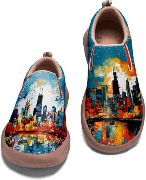 Men's Walking Travel Shoes Art Painted Slip On Loafers Lightweight Comfort Casual Sneakers