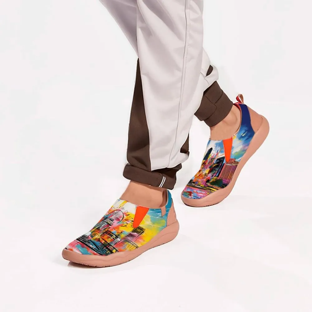 Men's Walking Travel Shoes Art Painted Slip On Loafers Lightweight Comfort Casual Sneakers