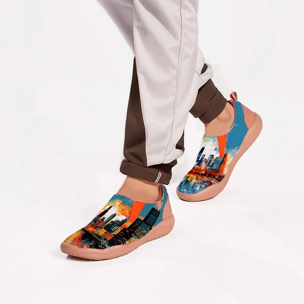Men's Walking Travel Shoes Art Painted Slip On Loafers Lightweight Comfort Casual Sneakers