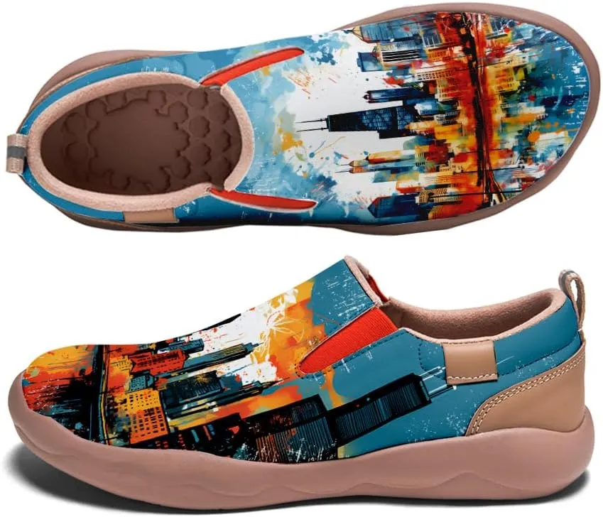 Men's Walking Travel Shoes Art Painted Slip On Loafers Lightweight Comfort Casual Sneakers