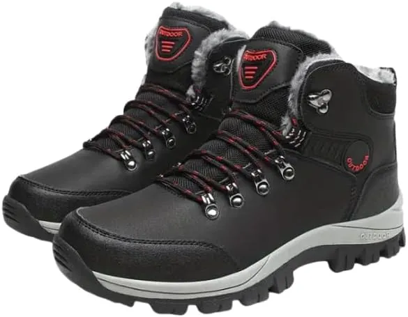 Men's Waterproof Hiking Boots Anti-Slip Lightweight Outdoor Mid Top Ankle Boot for Men Breathable Hiker Trekking Trails Shoes