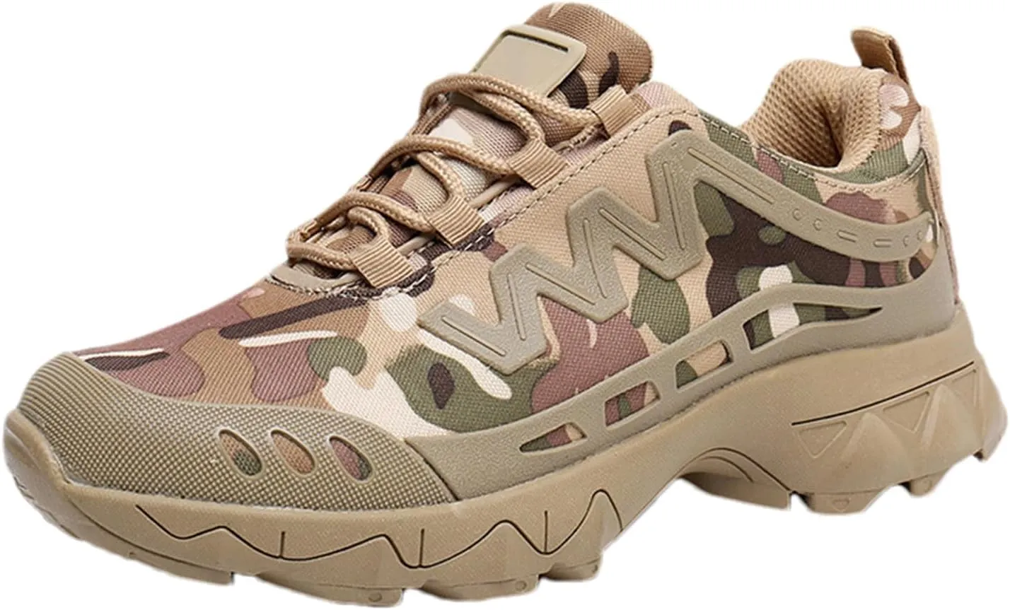 Men's Waterproof Hiking Boots,Military Tactical Boots for Men, Outdoor Lightweight Work Boots,Low Cut Training Shoes,Suit for Tactical, Military, Combat, Hunting, Motorcycle,Etc