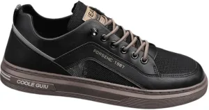 Men's White Low-Top Sneakers - Vintage-Inspired Lace-Up Design for Urban Style
