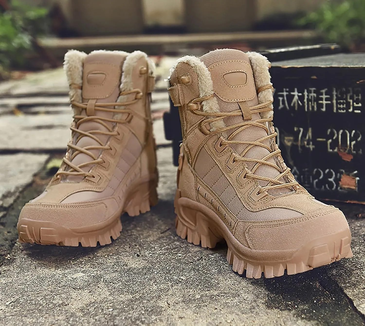 Military Army Combat Boots Mens Womens High-Top Tactical Outdoor Patrol Hiking Boots