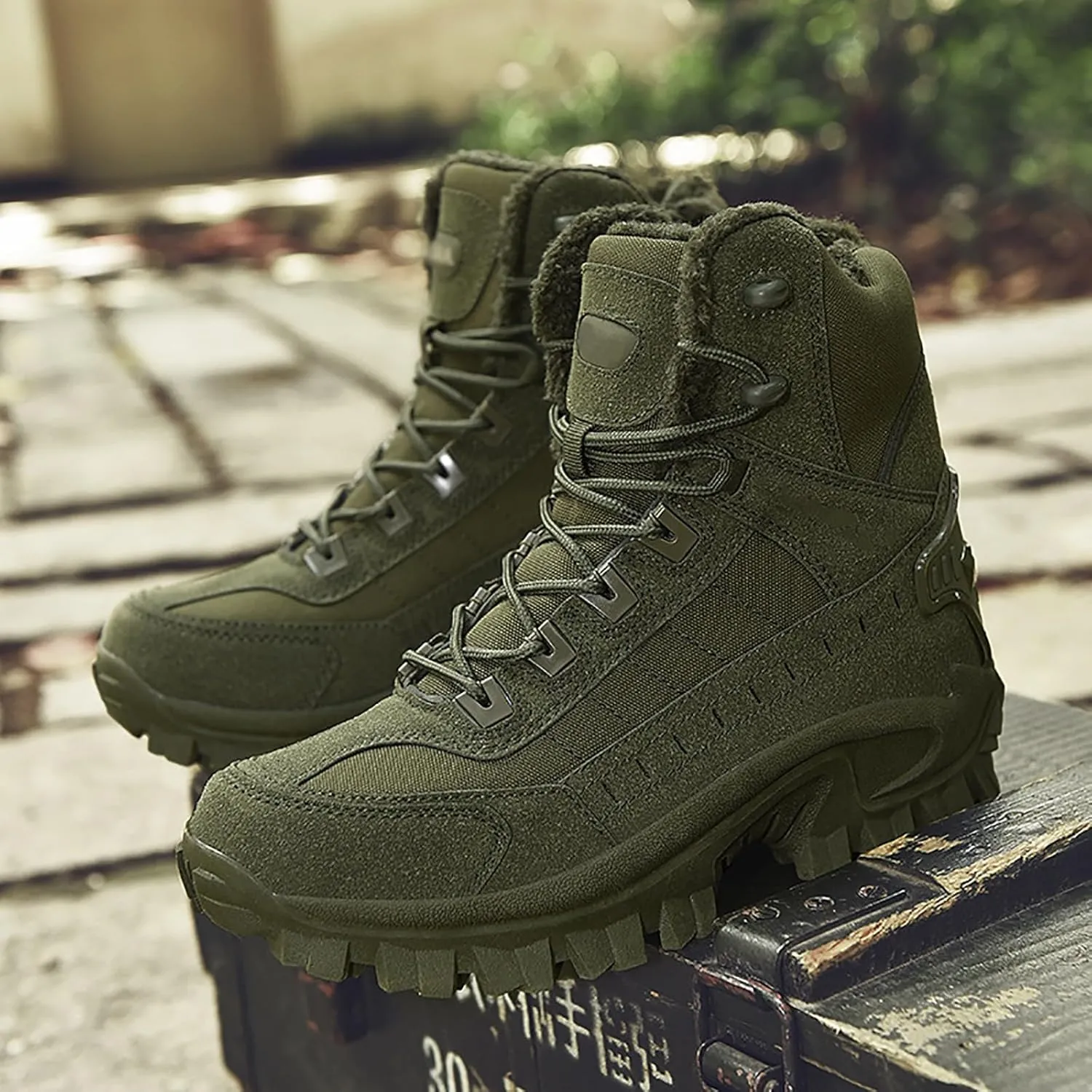 Military Army Combat Boots Mens Womens High-Top Tactical Outdoor Patrol Hiking Boots