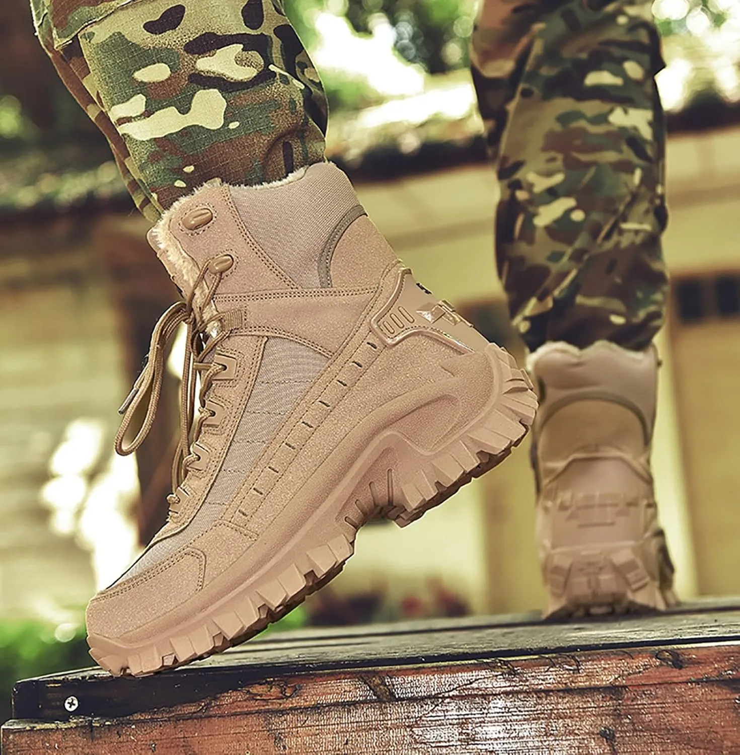 Military Army Combat Boots Mens Womens High-Top Tactical Outdoor Patrol Hiking Boots