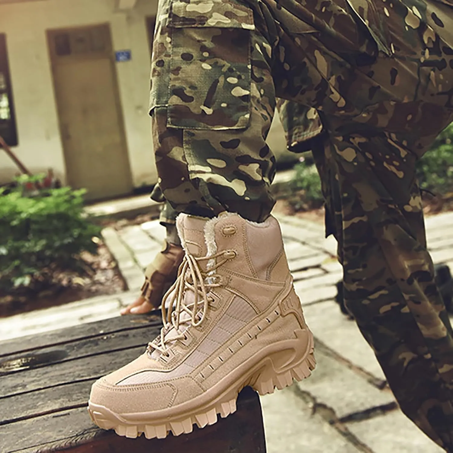 Military Army Combat Boots Mens Womens High-Top Tactical Outdoor Patrol Hiking Boots