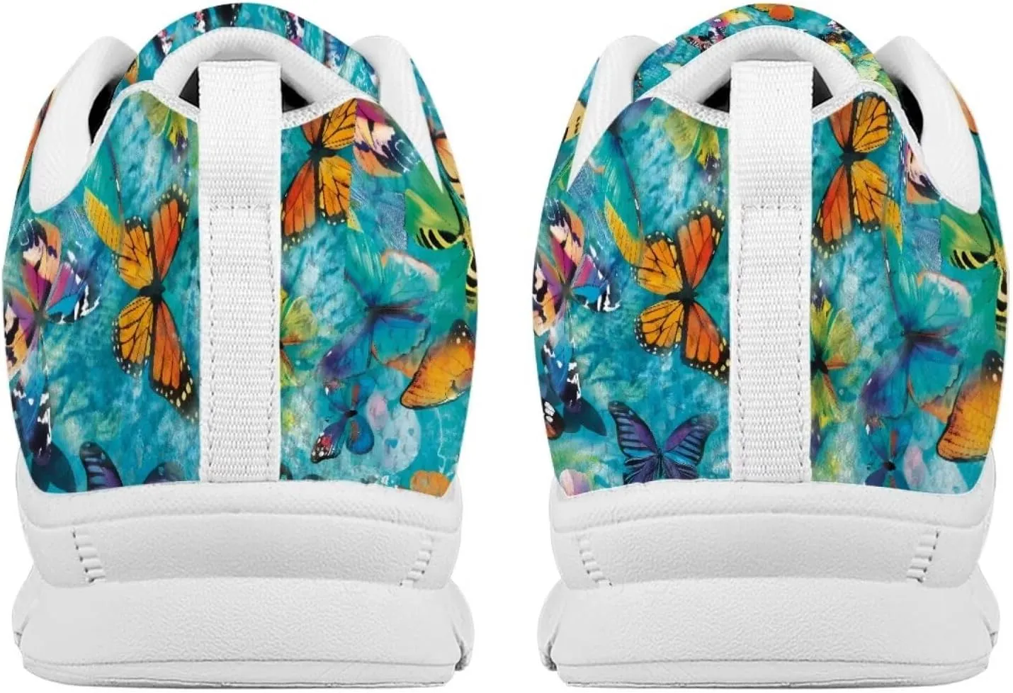 Mumeson Women Novelty Printed Air Mesh Running Sneakers Lightweight Lace-up Casual Walking Shoes