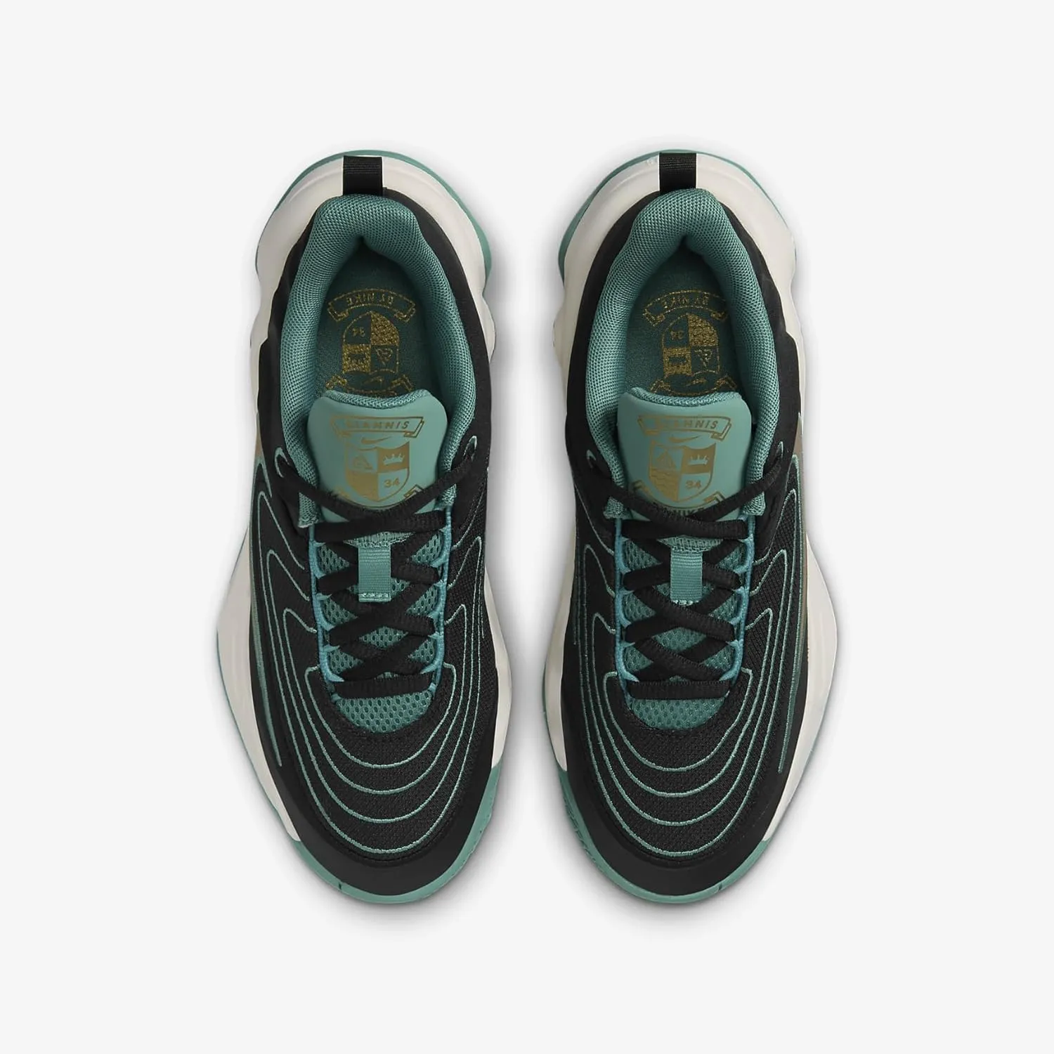 Nike Giannis Immortality 4 Big Kids' Basketball Shoes (HV9127-001, Black/Bicoastal/Pale Ivory/Metallic Gold)