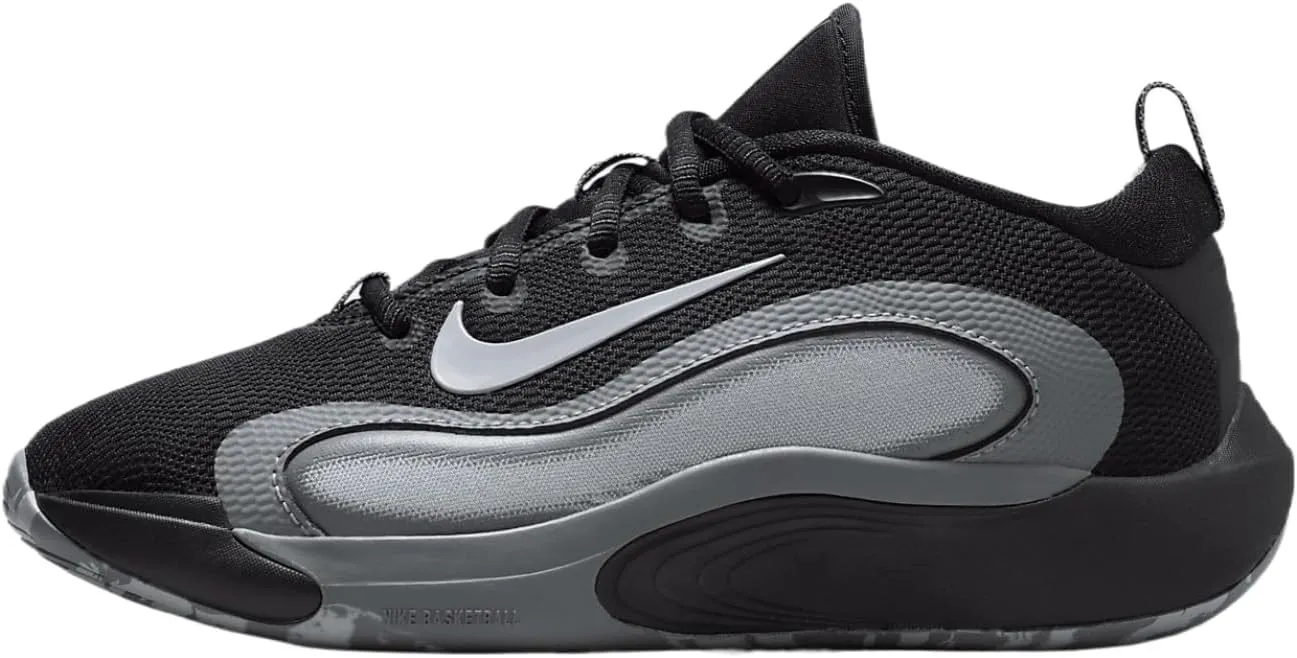 Nike IsoFly Big Kids' Basketball Shoes (FN4384-001, Black/Cool Grey/White/Wolf Grey) Size 5.5