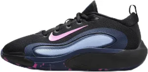 Nike IsoFly Big Kids' Basketball Shoes (FN4384-003, Black/Midnight Navy/Aluminum/Playful Pink) Size 1