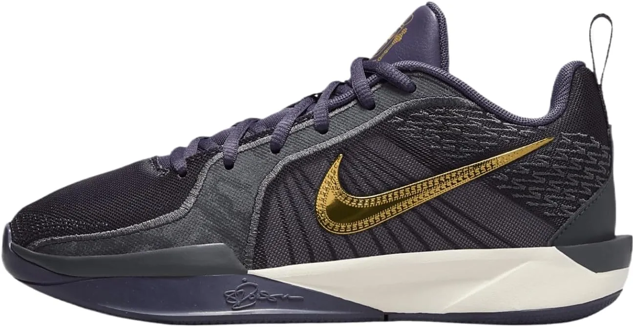 Nike Sabrina 2 Big Kids' Basketball Shoes (FZ7302-500, Dark Raisin/Anthracite/Pale Ivory/Metallic Gold)