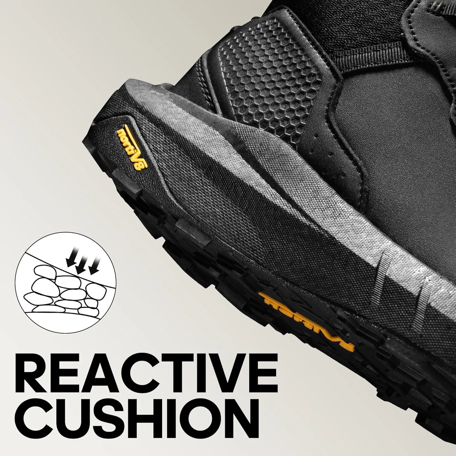 NORTIV 8 Men's Waterproof Tactical Work Boots Cushion Sole Lightweight Leather Combat Boots with Arch Support Non-Slip Military Motorcycle Hiking Boots HydroRange