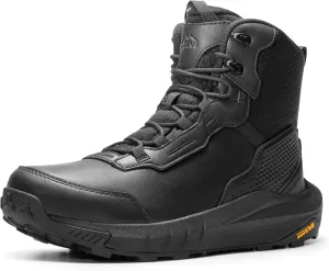 NORTIV 8 Men's Waterproof Tactical Work Boots Cushion Sole Lightweight Leather Combat Boots with Arch Support Non-Slip Military Motorcycle Hiking Boots HydroRange