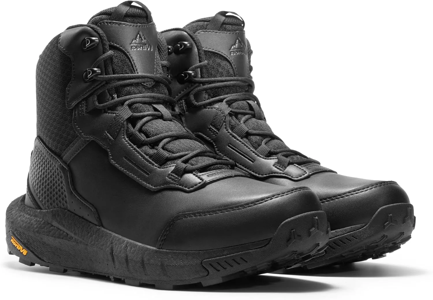 NORTIV 8 Men's Waterproof Tactical Work Boots Cushion Sole Lightweight Leather Combat Boots with Arch Support Non-Slip Military Motorcycle Hiking Boots HydroRange
