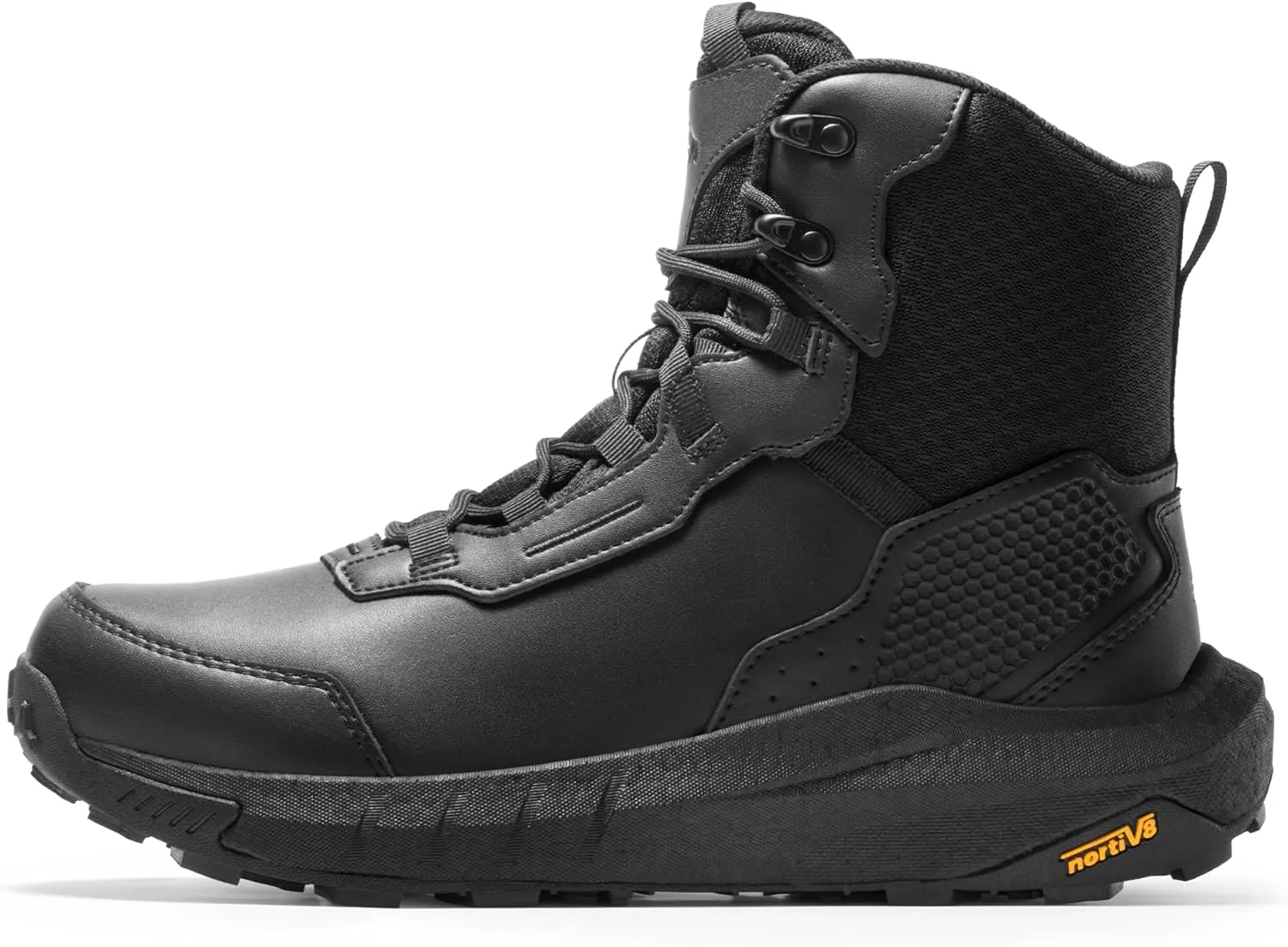 NORTIV 8 Men's Waterproof Tactical Work Boots Cushion Sole Lightweight Leather Combat Boots with Arch Support Non-Slip Military Motorcycle Hiking Boots HydroRange