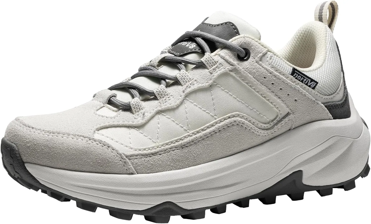 NORTIV 8 Women's Waterproof Hiking Shoes with Arch Support Outdoors Leather Walking Trekking Camping Tennis Workout Cross Training Sneakers Wicklow
