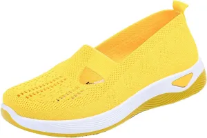 Orthopedic Shoes for Women Breathable Soft Slip On Slip On Shoes Women Mesh Casual Tennis Shoes Platform Sneakers Red Tennis Shoe Trainers Shoe