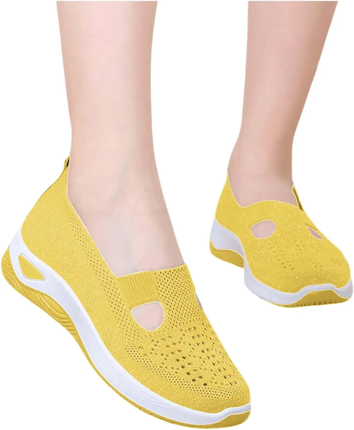 Orthopedic Shoes for Women Breathable Soft Slip On Slip On Shoes Women Mesh Casual Tennis Shoes Platform Sneakers Red Tennis Shoe Trainers Shoe