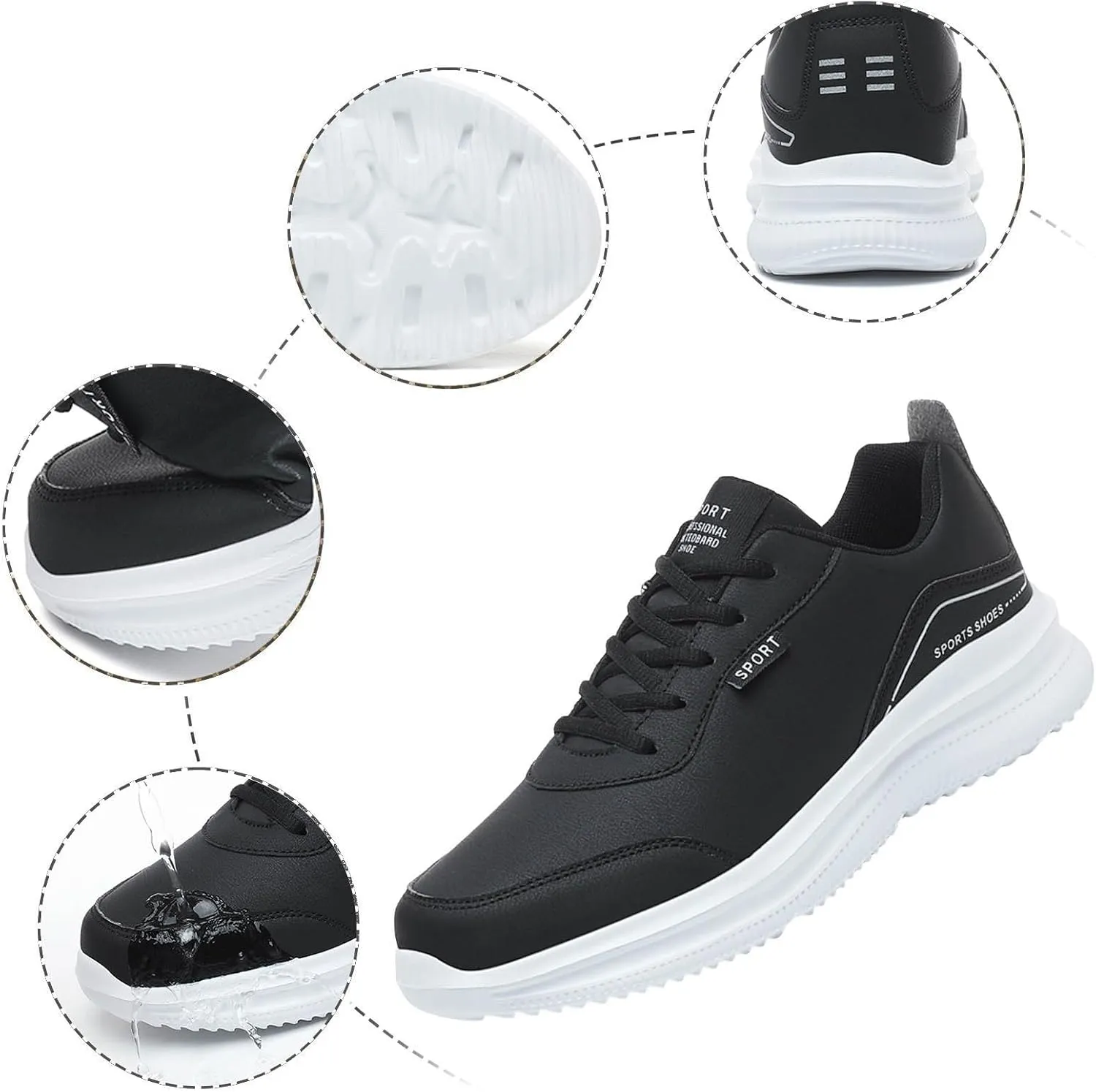 Outdoor Jogging Sneakers for Men Lightweight Sport Gym Jogging Walking Sneaker Men's Comfortable Diabetic Shoes