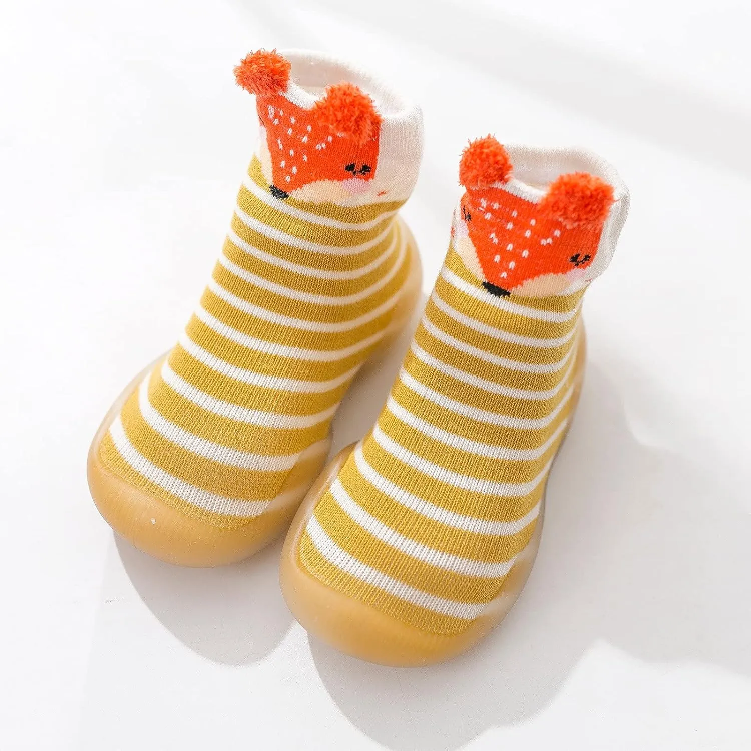 Running Led Infant Non-Slip Cartoon Socks Elastic Walkers Toddler Animals First Baby Shoes Slip on Shoes Girls