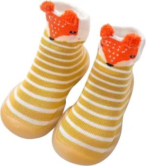 Running Led Infant Non-Slip Cartoon Socks Elastic Walkers Toddler Animals First Baby Shoes Slip on Shoes Girls
