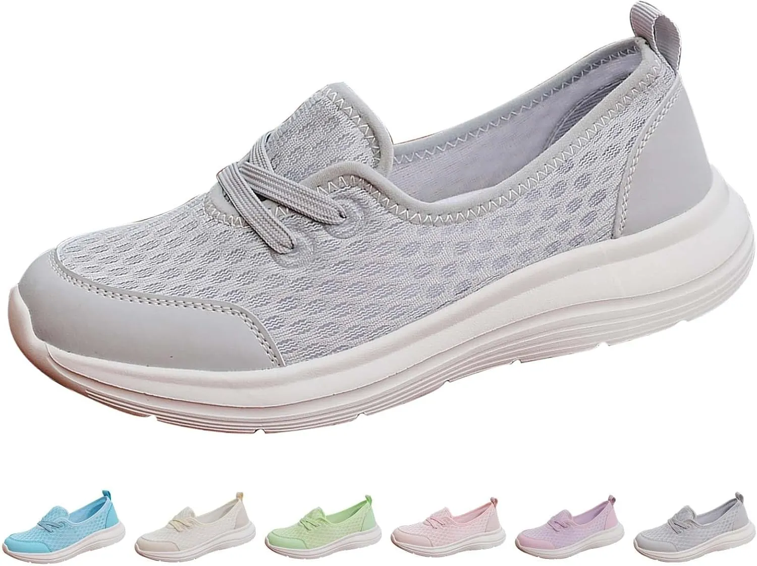 Running Shoes for Women Walking Ladies Shoes Casual Women's Fashion Sneakers Men's Athletic Sneakers Lightweight Breathable Tennis Shoe White Loafers