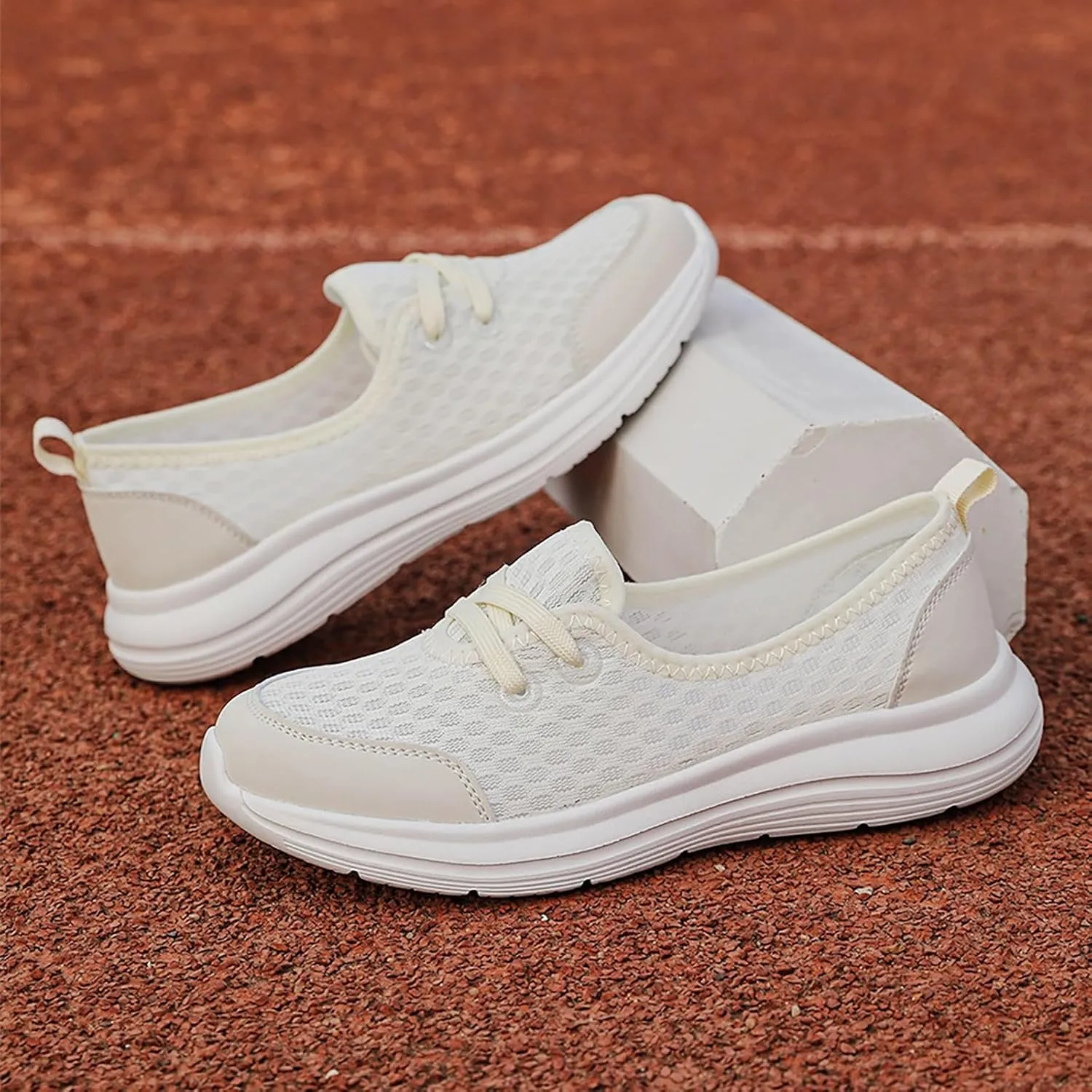 Running Shoes for Women Walking Ladies Shoes Casual Women's Fashion Sneakers Men's Athletic Sneakers Lightweight Breathable Tennis Shoe White Loafers