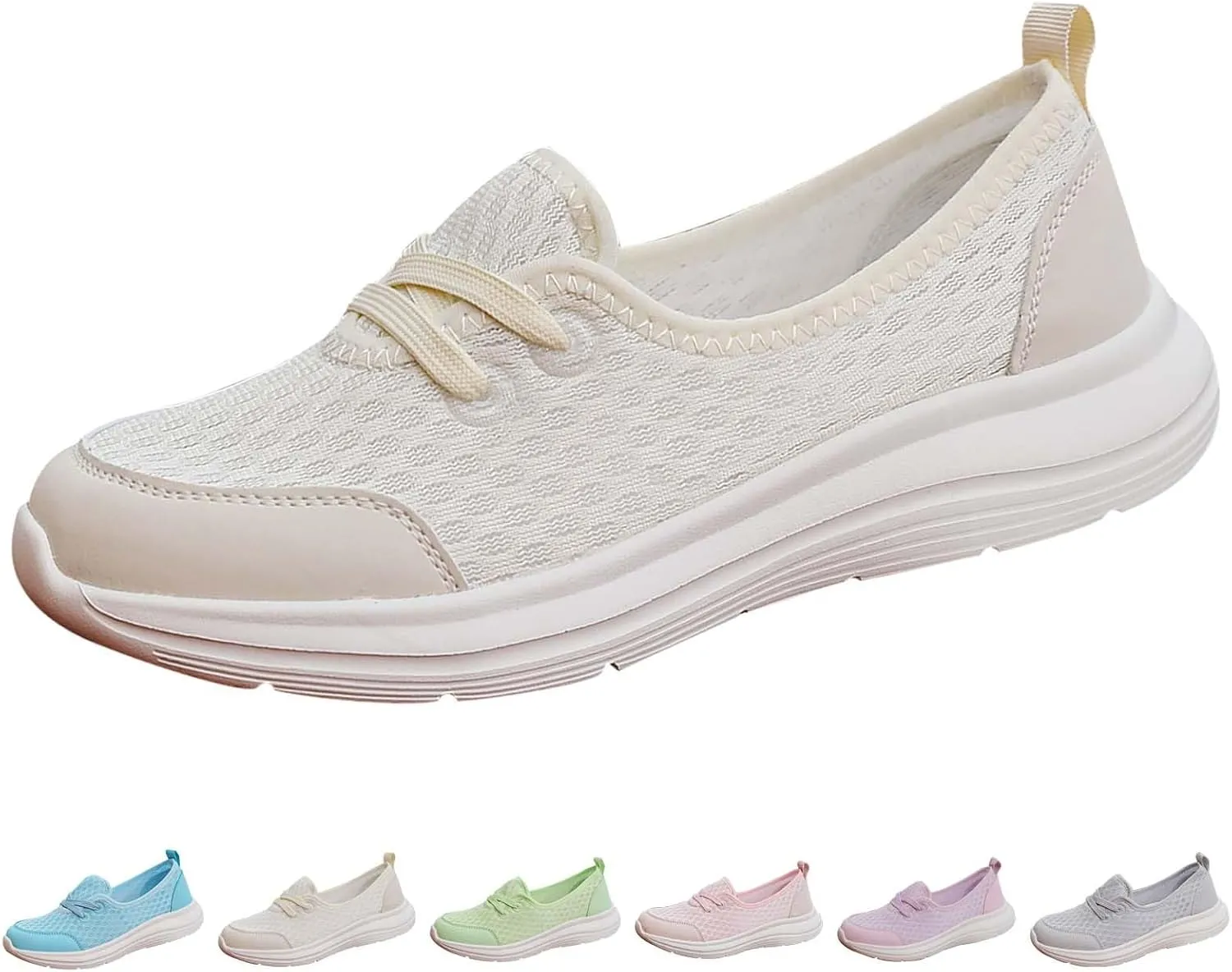 Running Shoes for Women Walking Ladies Shoes Casual Women's Fashion Sneakers Men's Athletic Sneakers Lightweight Breathable Tennis Shoe White Loafers