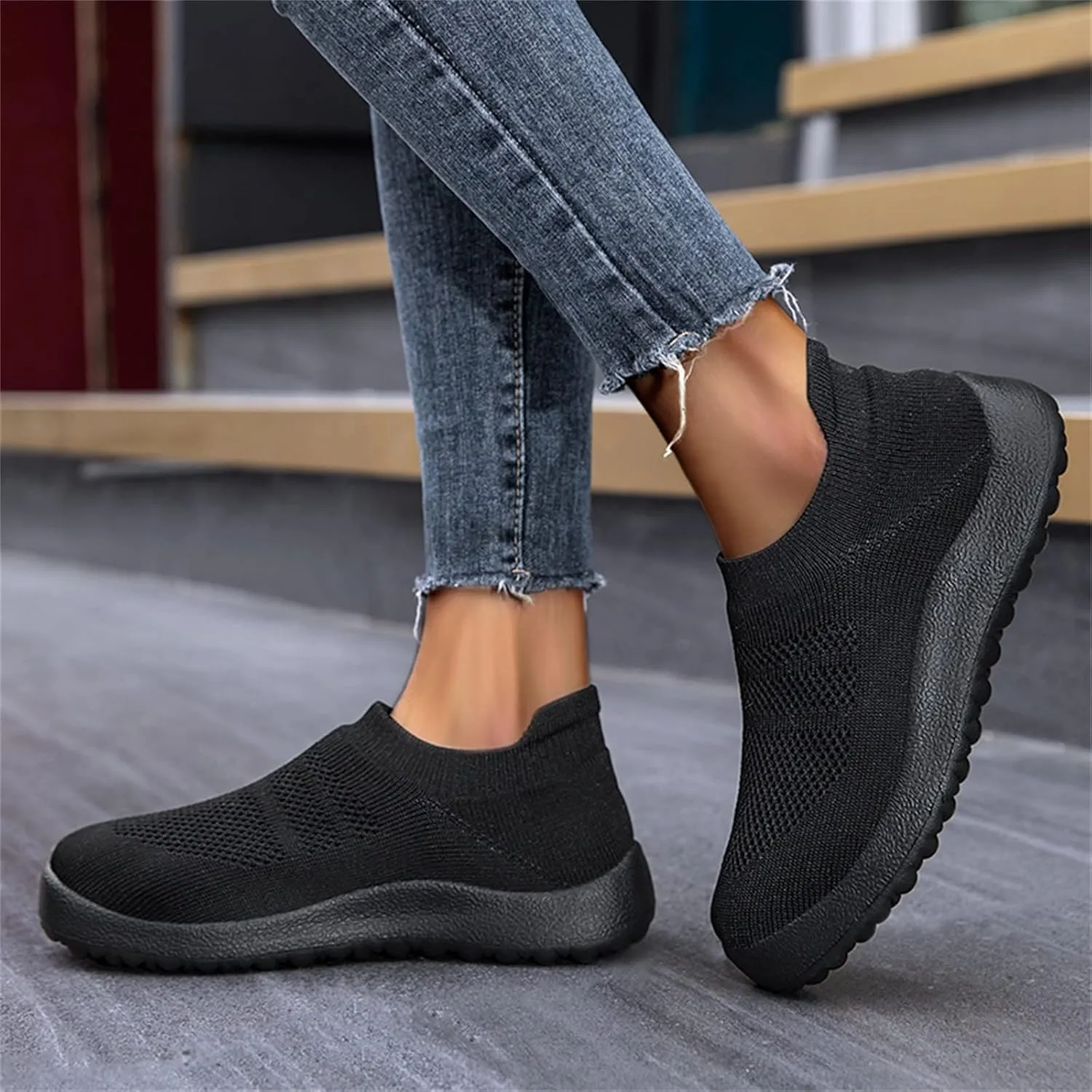 Running Shoes for Women Wide Walking Shoes Women Arch Support 11w Slip On Shoes for Elderly Women Silver Sneakers for Women Slip On Athletic Shoes Women Size 5