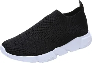 SBGMoSJ Sneakers for Women Walking Mule Shoes for Women Slip On Heels Womens Shoes Hiking Womens Slip On Sneakers Black Grey Womens Non Slip Black Work Shoes Wide Width