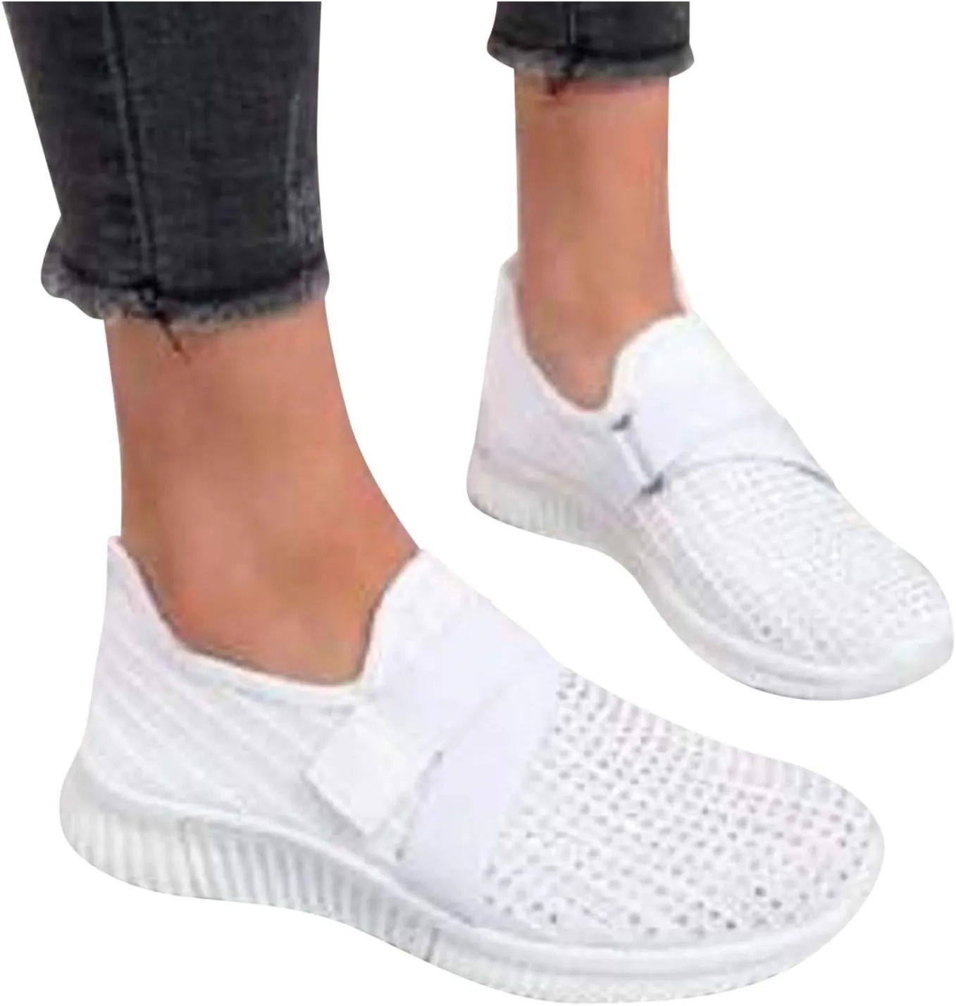 SBGMoSJ Women Sneakers Size 6 Wide Zapatos para Mujeres White High Top Canvas Shoes Women Platform Sneakers for Women 2023 Womens Walking Sneakers Slip On