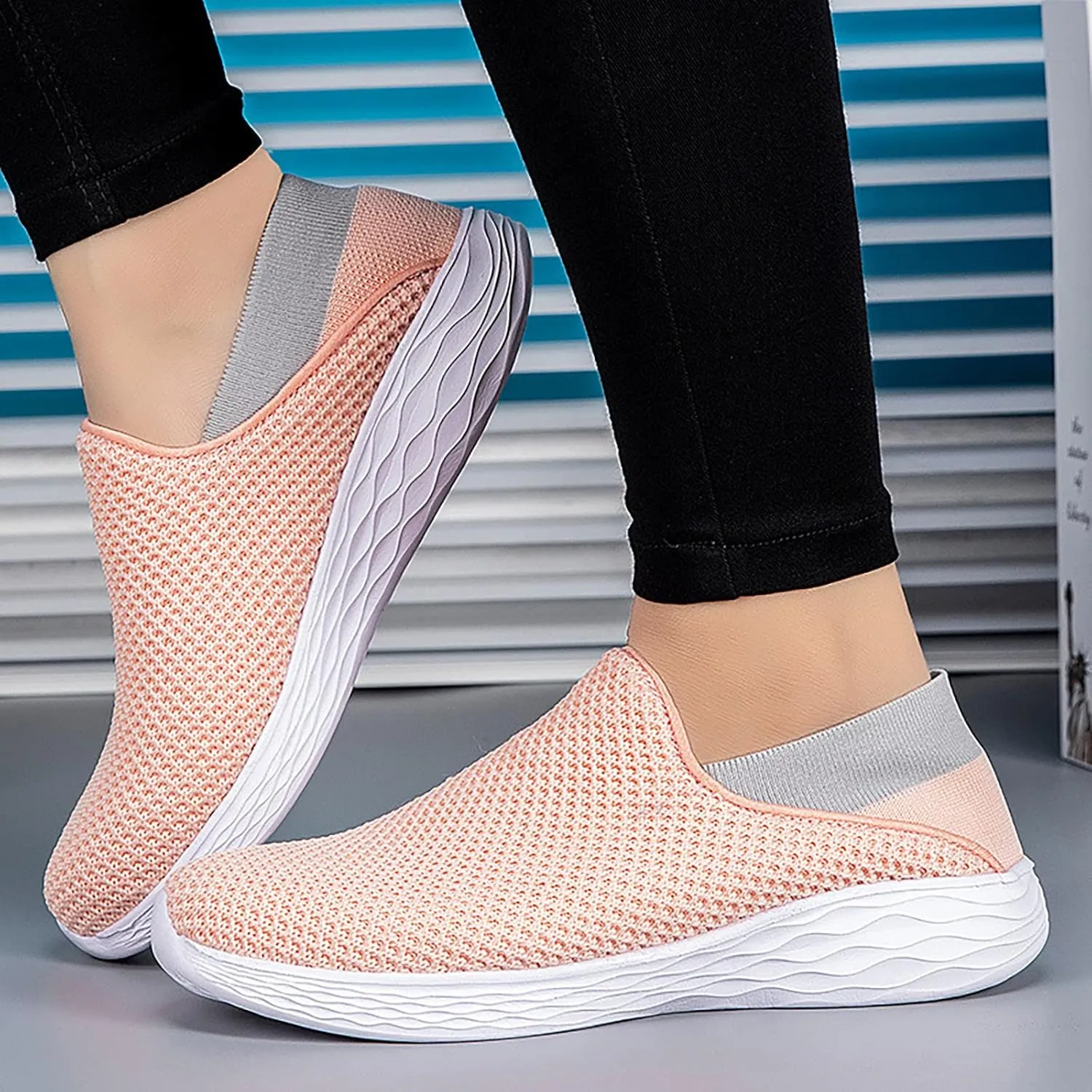 SBGMoSJ Womens Sneakers 7.5 Casual Orthopedic Shoes for Women Dressy Low Heel Womens Casual Shoes Slip Ons Sneakers Women Sneakers Size 6 Wide Walking Shoes for Women Size 7.5