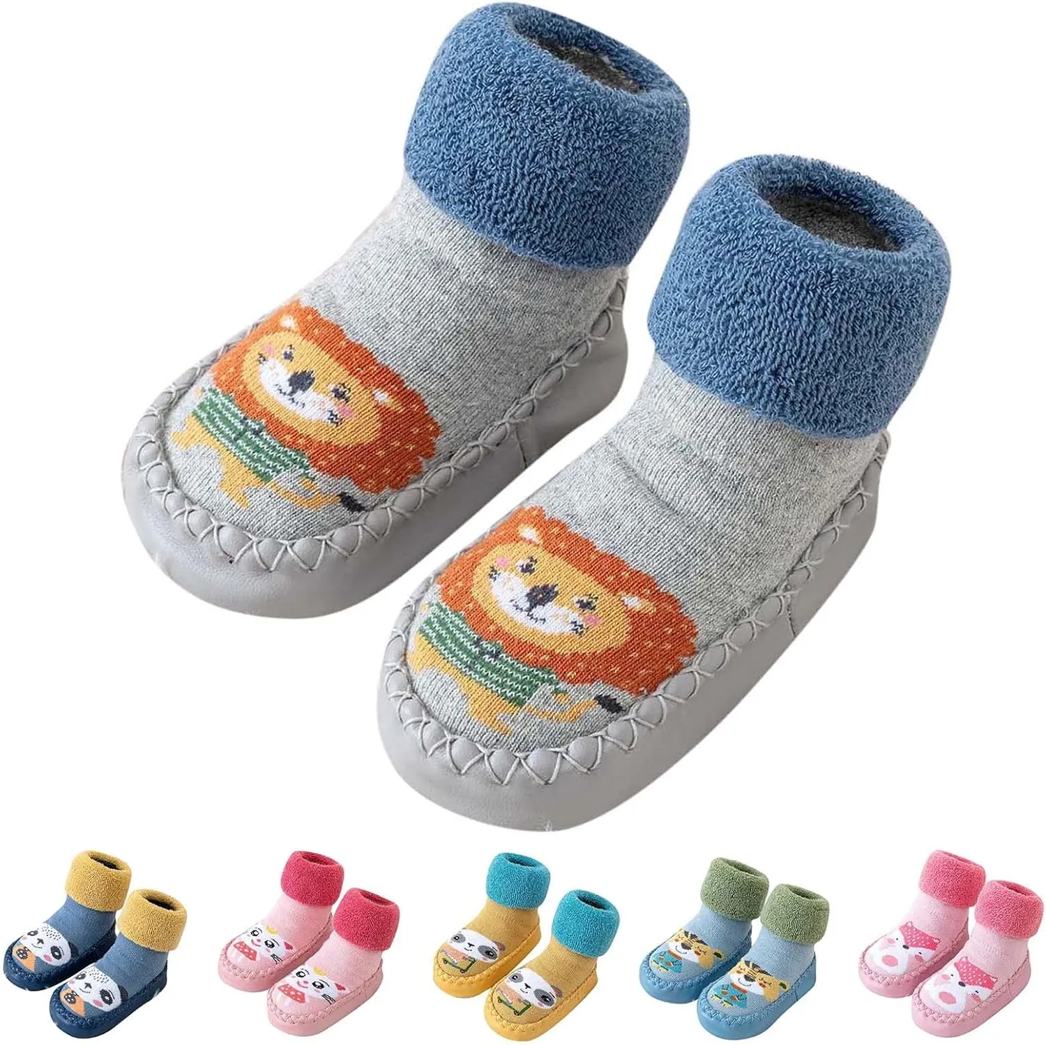 Shoes for Kids,Autumn Winter Children Toddler Shoes Flat Bottom Non Slip Socks Shoes Warm Cartoon Pattern Cute Shoes