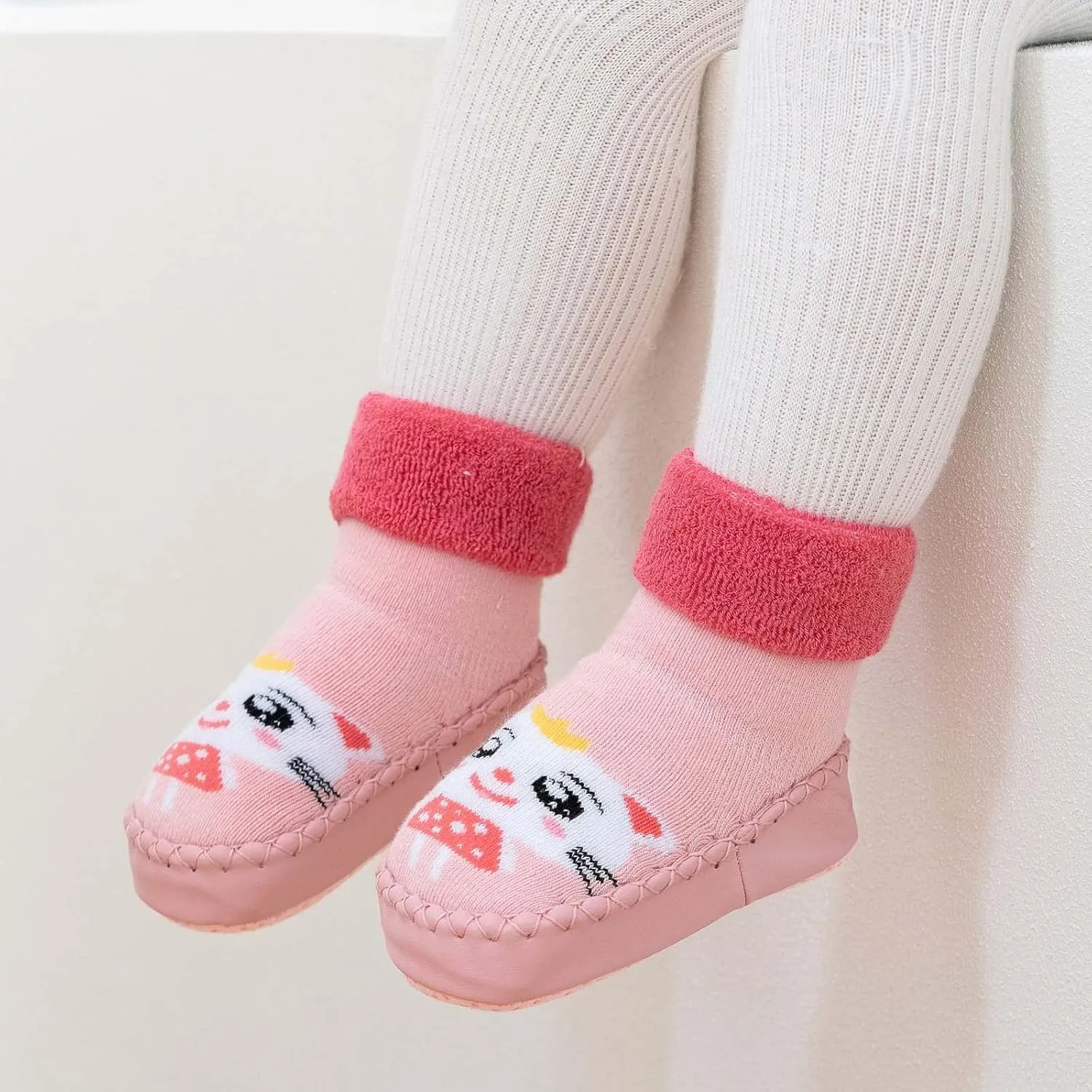 Shoes for Kids,Autumn Winter Children Toddler Shoes Flat Bottom Non Slip Socks Shoes Warm Cartoon Pattern Cute Shoes