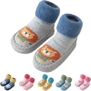 Shoes for Kids,Autumn Winter Children Toddler Shoes Flat Bottom Non Slip Socks Shoes Warm Cartoon Pattern Cute Shoes