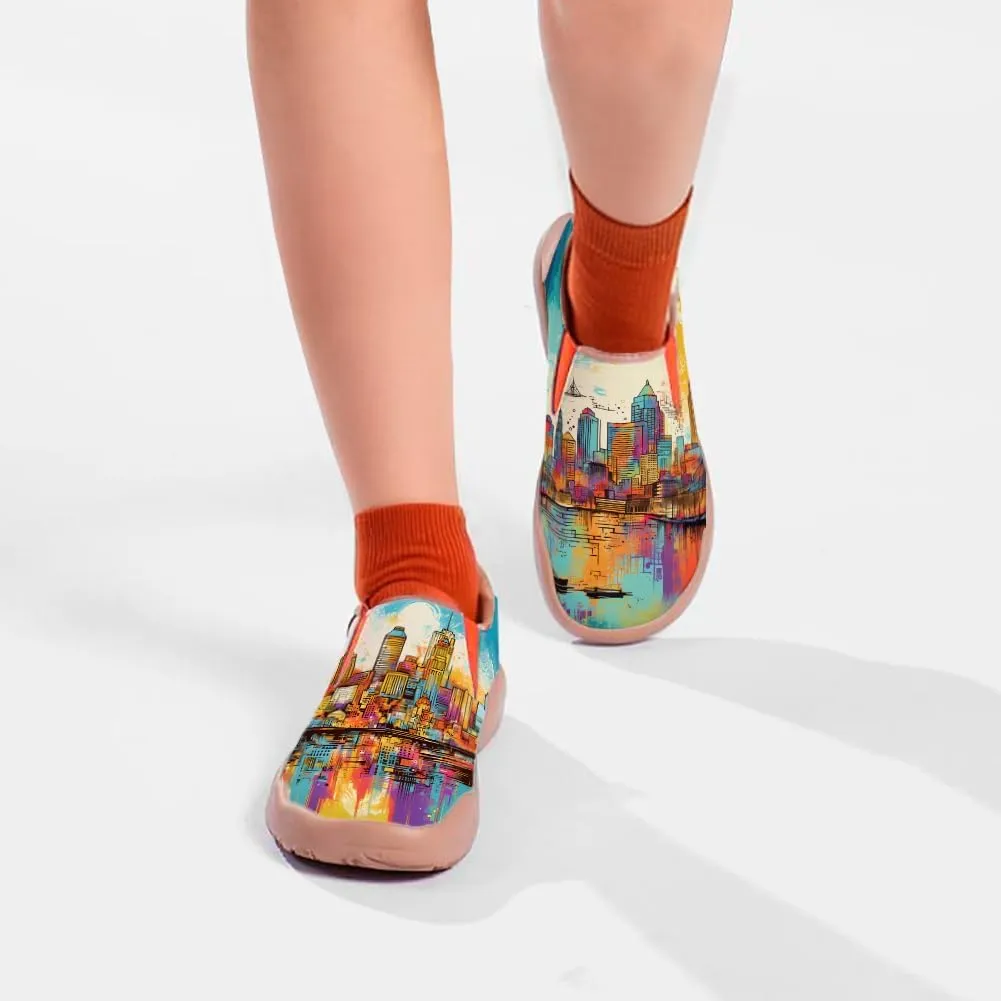 Slip On Loafers for Kid Lightweight Cozy Casual Shoes Boys Girls Art Painted Walking Travel Sneakers