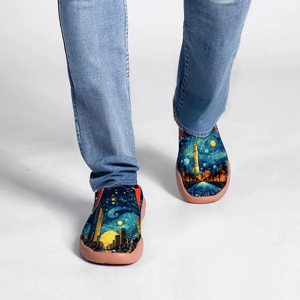 Slip On Loafers for Men Lightweight Comfort Casual Shoes Art Painted Travel Sneakers