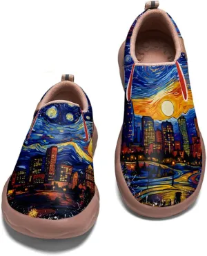 Slip On Loafers for Men Lightweight Comfort Casual Shoes Art Painted Travel Sneakers