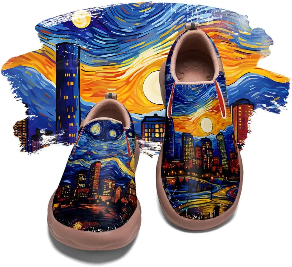 Slip On Loafers for Men Lightweight Comfort Casual Shoes Art Painted Travel Sneakers