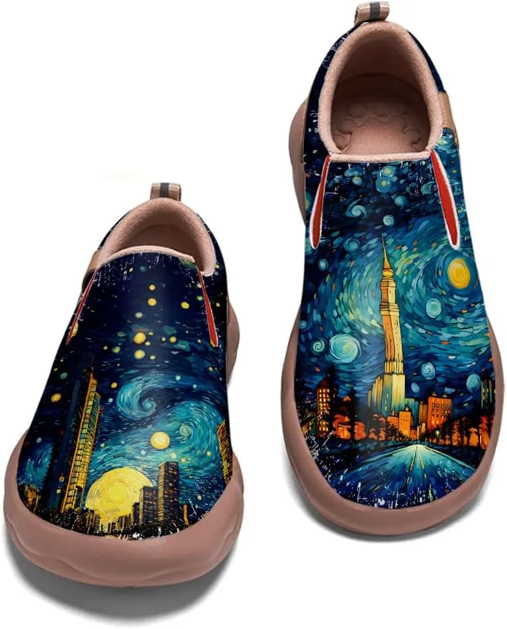 Slip On Loafers for Men Lightweight Comfort Casual Shoes Art Painted Travel Sneakers