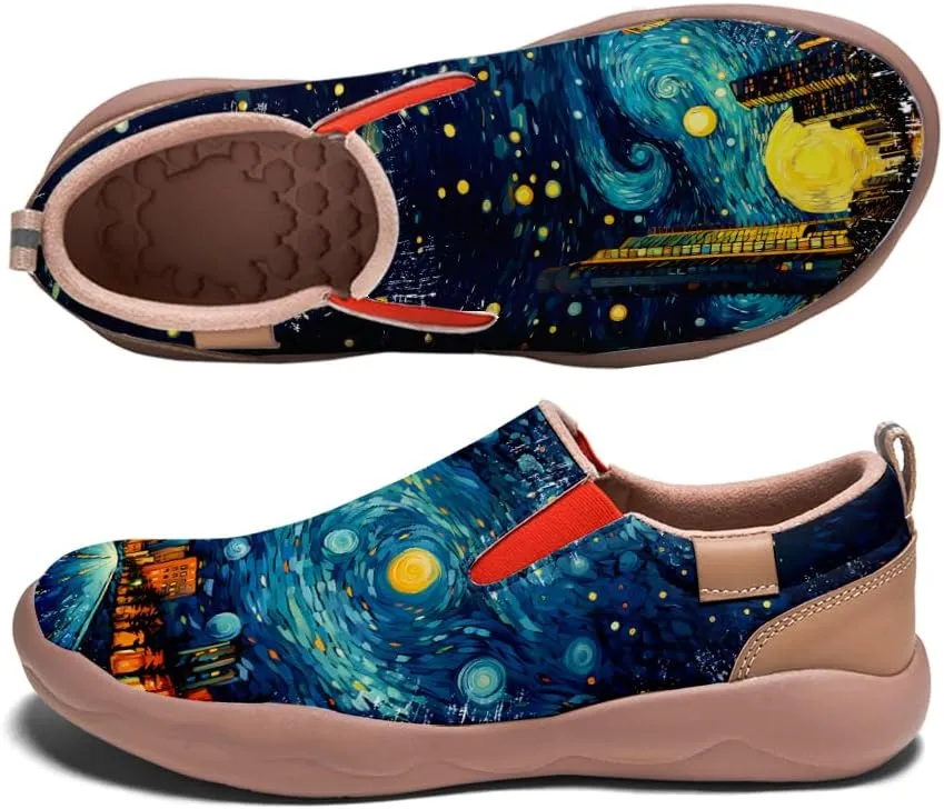 Slip On Loafers for Men Lightweight Comfort Casual Shoes Art Painted Travel Sneakers