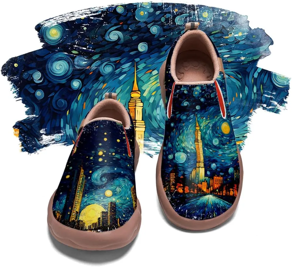 Slip On Loafers for Men Lightweight Comfort Casual Shoes Art Painted Travel Sneakers