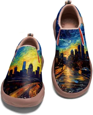 Slip On Loafers for Men Lightweight Comfort Casual Shoes Art Painted Travel Sneakers