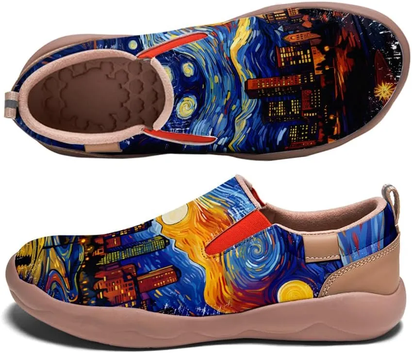 Slip On Loafers for Men Lightweight Comfort Casual Shoes Art Painted Travel Sneakers
