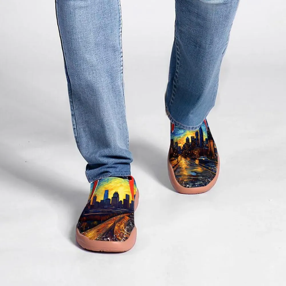 Slip On Loafers for Men Lightweight Comfort Casual Shoes Art Painted Travel Sneakers