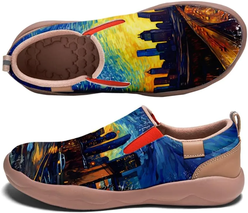 Slip On Loafers for Men Lightweight Comfort Casual Shoes Art Painted Travel Sneakers