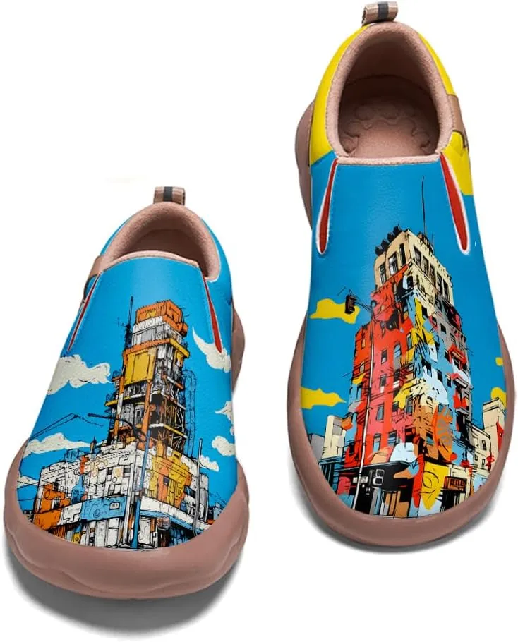 Slip On Loafers for Men Lightweight Cozy Casual Shoes Art Painted Walking Travel Sneakers